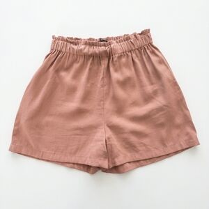 Women's Shorts Medium Lightweight Elastic Waist Mauve Rose Pink